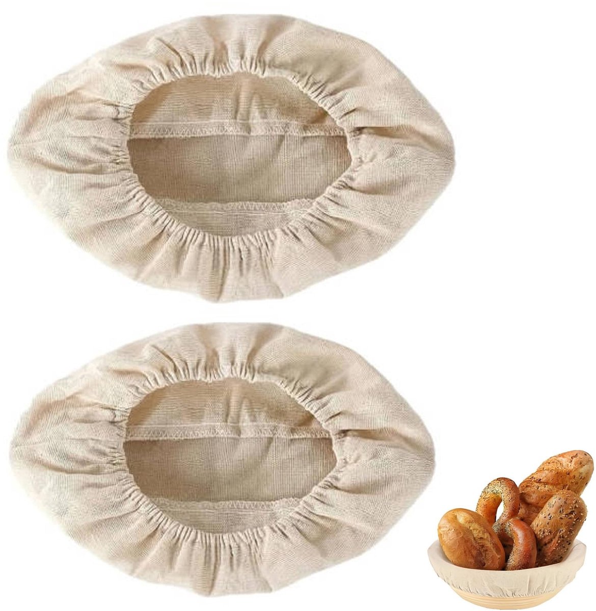 Dailygoods - Set van 2 Herbruikbare Bakkerslinnen voor Brood
