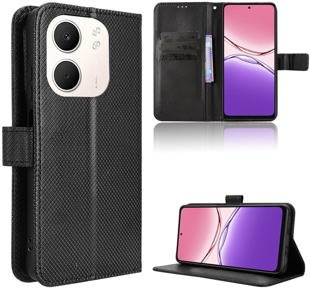 Dailygoods - Stootvaste Telefoonhoes voor Oppo A5X met Flipfunctie