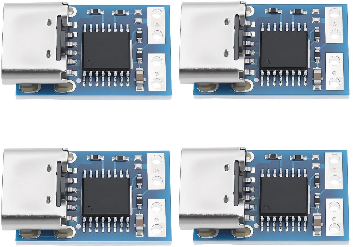 Dailygoods - 4 Stuks USB-PD naar DC 15V Adapter voor Elektronische Projecten
