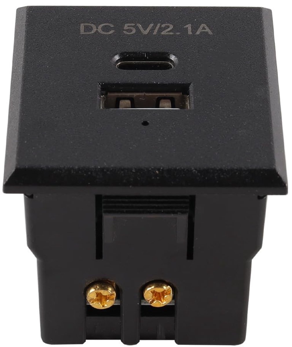 Dailygoods - USB PD Oplaadmodule met 2 Stopcontacten en 2 USB-poorten