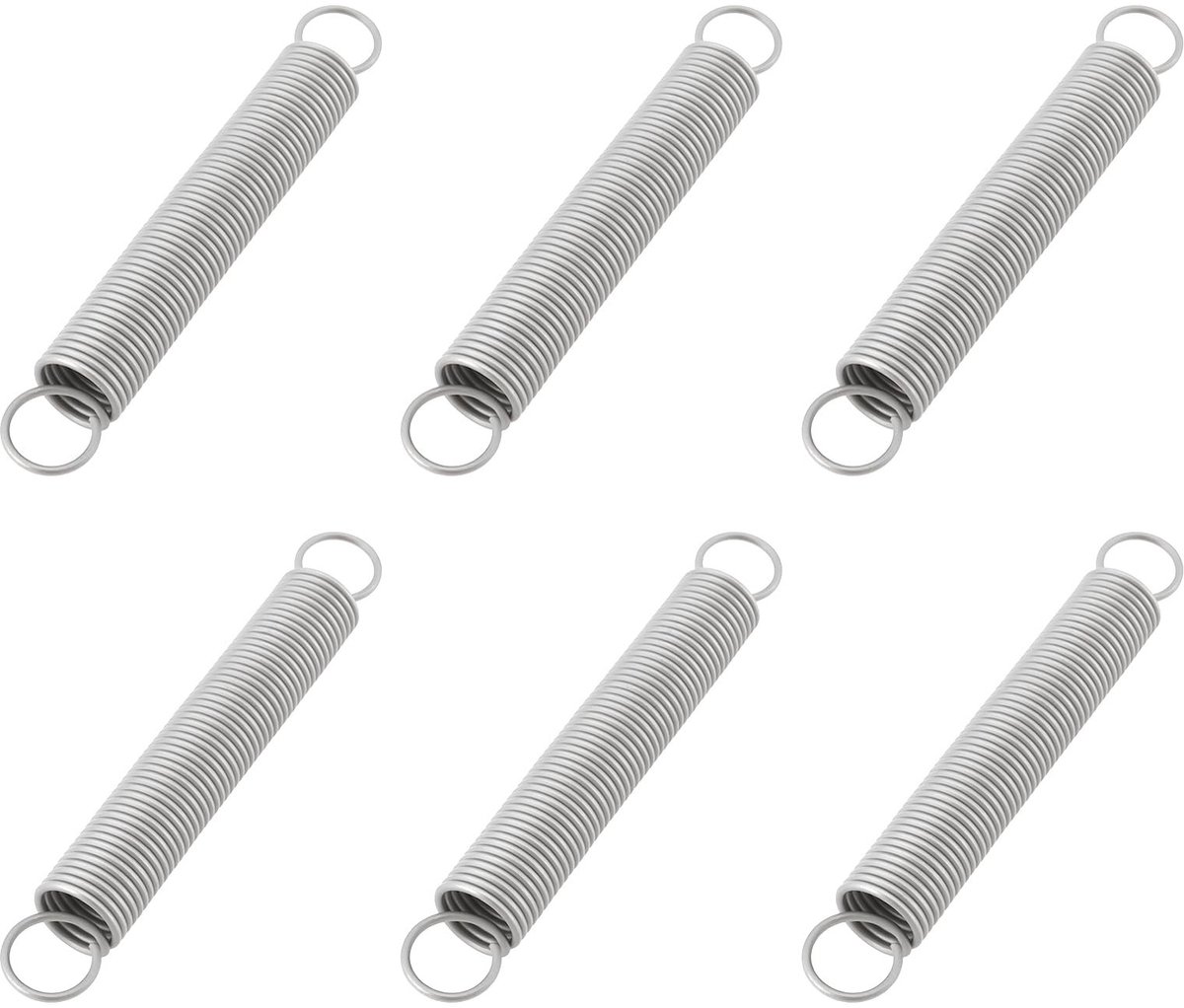 Dailygoods - Set van 6 Dubbele Haak Roestvrijstalen Verlengveren
