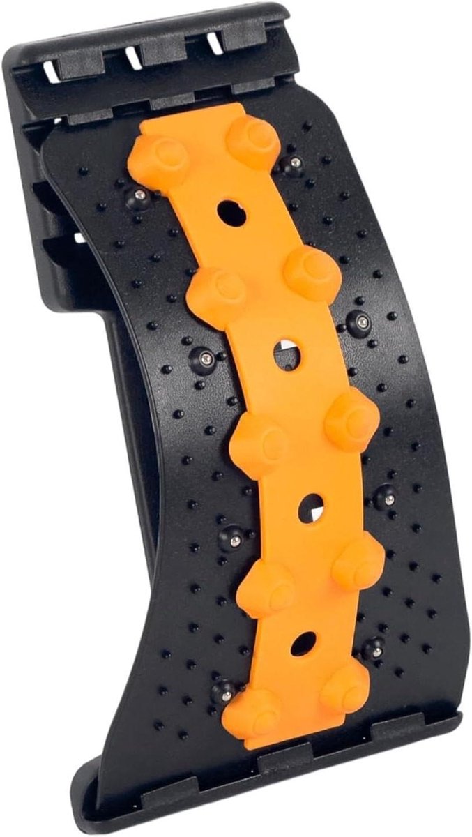 Rugverlenger - Lendensteun Plank - Spierontspanning - 4 Instelniveaus - 32 x 19 cm - Zwart