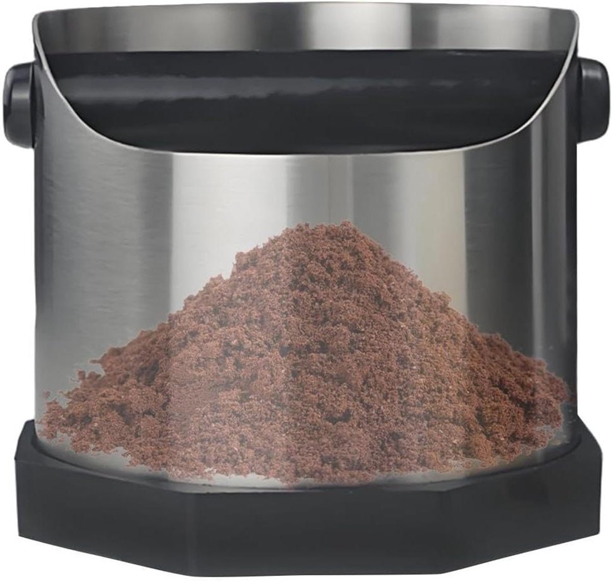 Koffieklopbox - Espresso bak - Koffiedik opvangen - Ruim ontwerp - 750 ml - Zilver
