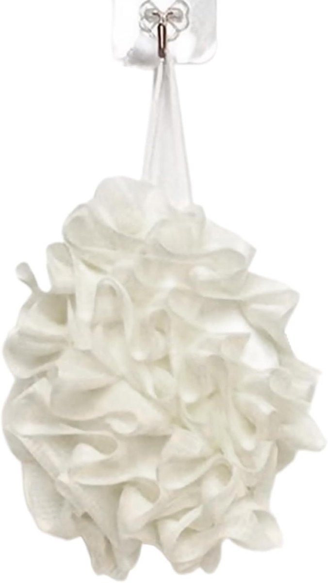 Bad Spons - Douche Accessoire - Huidverzorging - Ingebouwde Zeep Pouch - 14x14 cm - Grijs