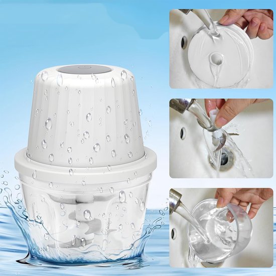 400 Ml Elektrische Knoflookhakker - Knoflookmolen Met 6 Messen Mini-Groentehakker - Draagbare Usb-Foodprocessor Voor Gember Chili En Fruit van NCRealher — afbeelding 4