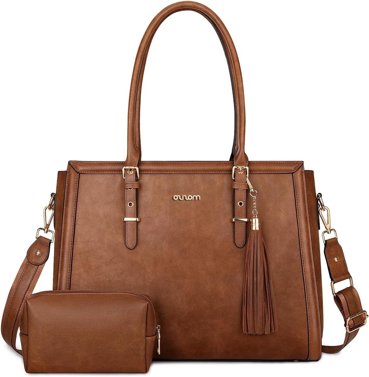 Laptoptas - Handtas - Zakelijk Reizen - Grote Capaciteit - 15.6 Inch - Bruin