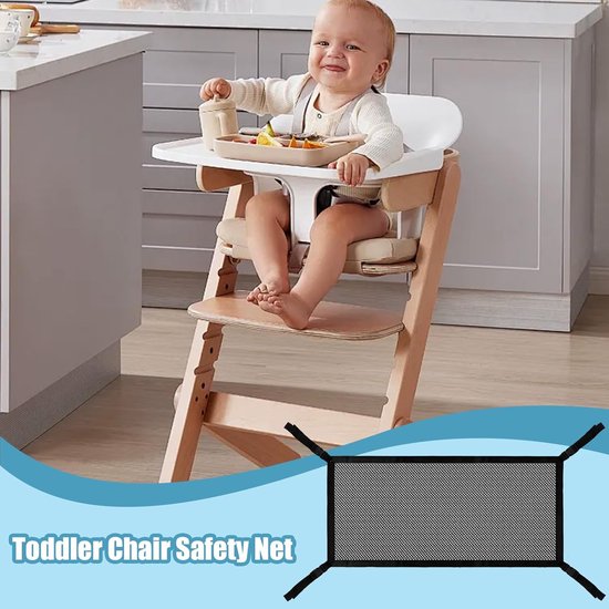 Kinder Torennet - Veiligheidsnet Stoel - Kinderen Beveiligen - Vlekbestendig Ontwerp - 110 x 45 cm - Zwart van Kinder — afbeelding 5