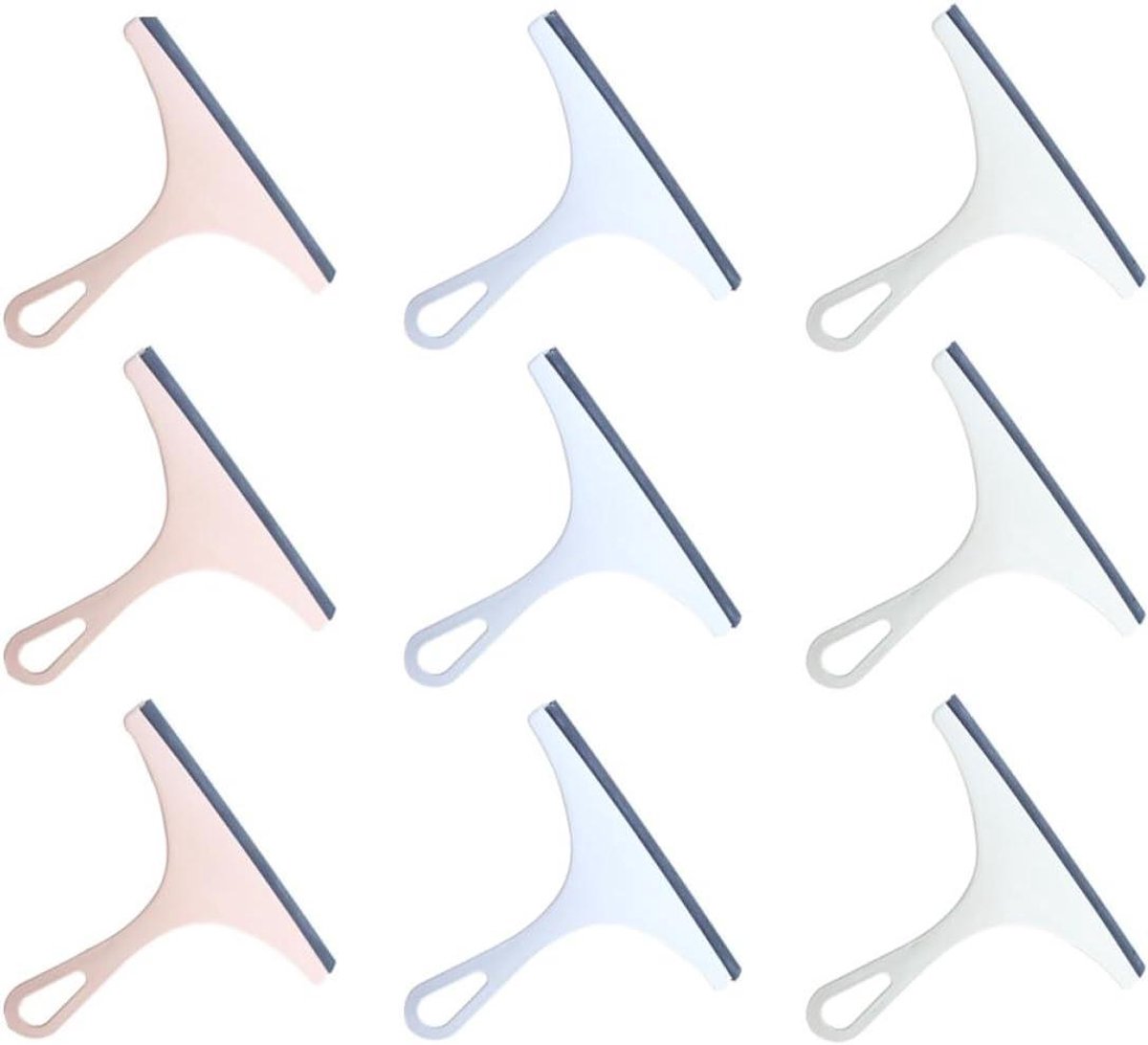 Ruitenwissers Set - Schoonmaak Wisser - Gladde Oppervlakken Reinigen - Inclusief Handige Ophanghaak - 9 Stuks - Diverse Kleuren