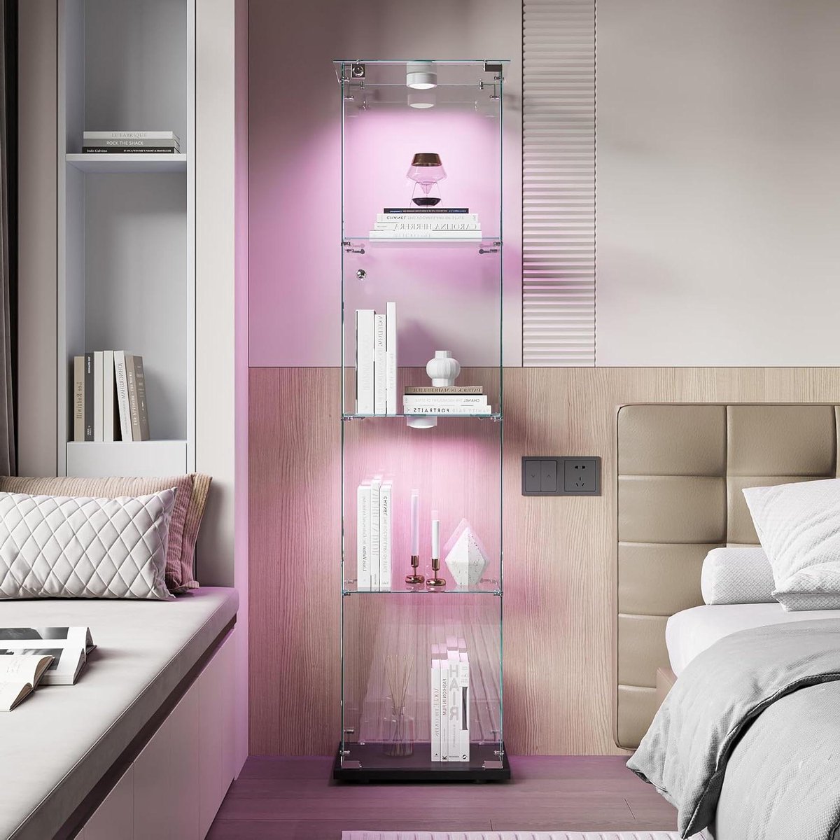 Glazen Vitrinekast - Displaykast Verlichting - Collecties Presenteren - Ingebouwde LED - 1