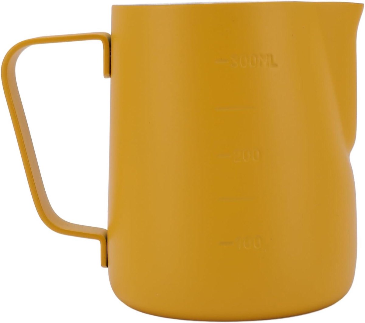 Opschuimkan Melk - Latte Art Cup - Koffie Maken - Roestvrij Staal - 300 ml - Geel