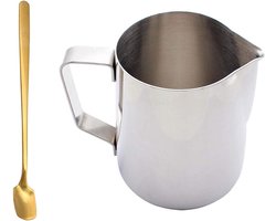 RVS Melkschuimkan voor Koffie, Latte en IJs, Ideaal voor Koffiespecialiteiten en Desserts