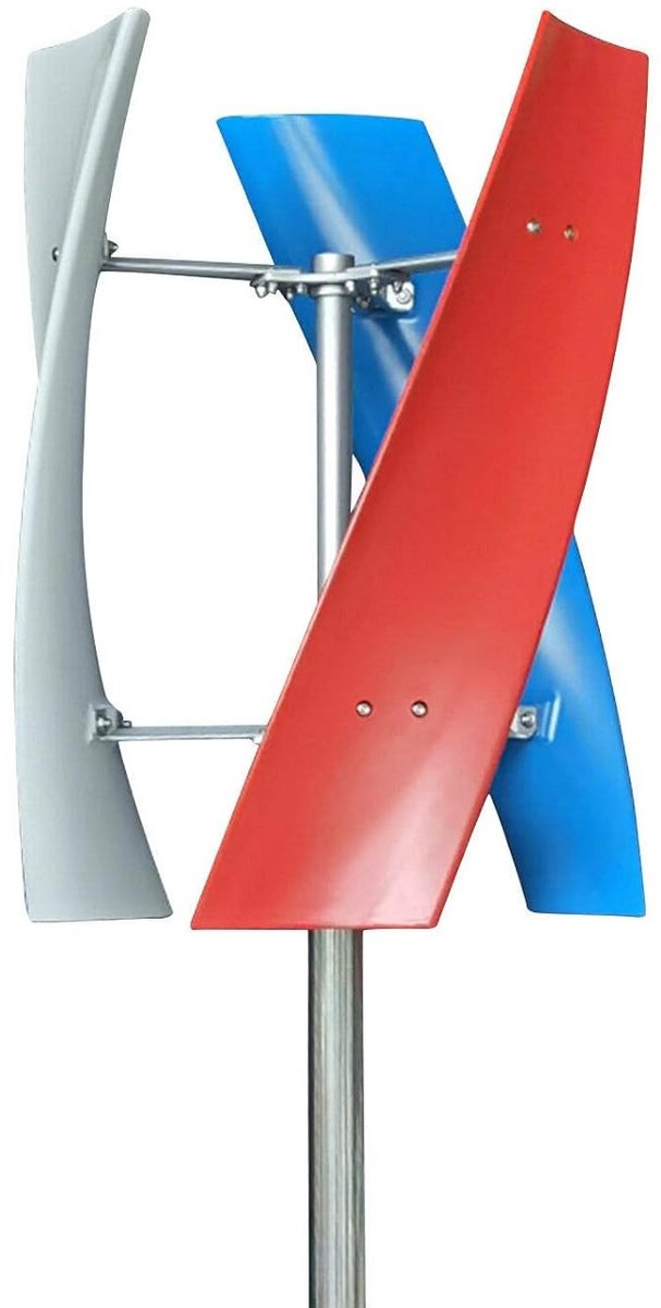 Verticale Windturbine met 3 Bladen en Controller - Efficiënte Windenergie Generator voor Thuisgebruik en Duurzame Energieoplossingen