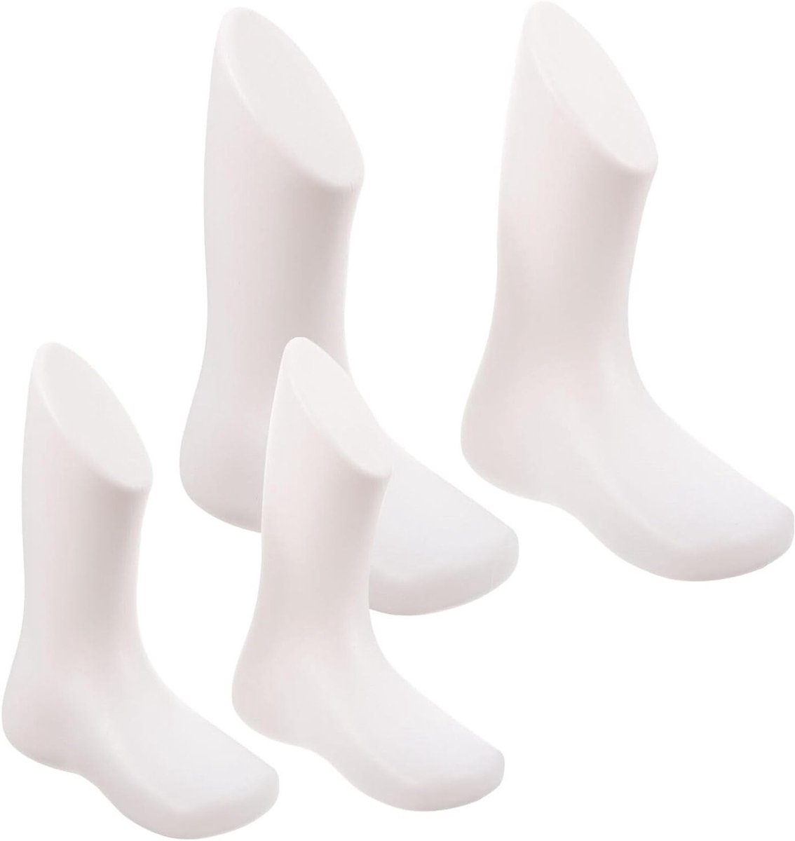 Plastic voetvorm sokken voor het tonen van schoenen, babyvoeten en enkelarmbanden - 4 stuks