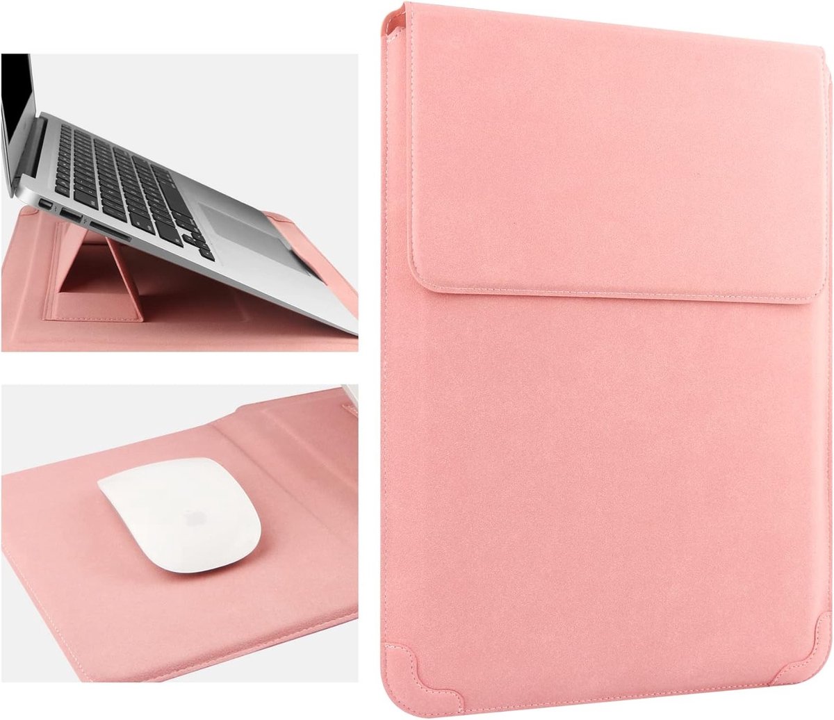 Leren Laptop Sleeve voor 15-16 Inch Laptops - Bescherming voor MacBook Pro, ASUS, HP en Dell