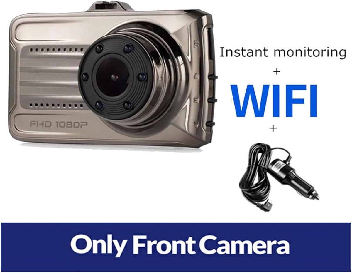 Dashcam Auto DVR WiFi Dashcam Full HD 1080P Dual Lens Achteruitrijcamera Parking Monitor Video Recorder Auto Registrator Camcorder Dash Cam GPS Dash Camera(zwart,32G) – foto 6