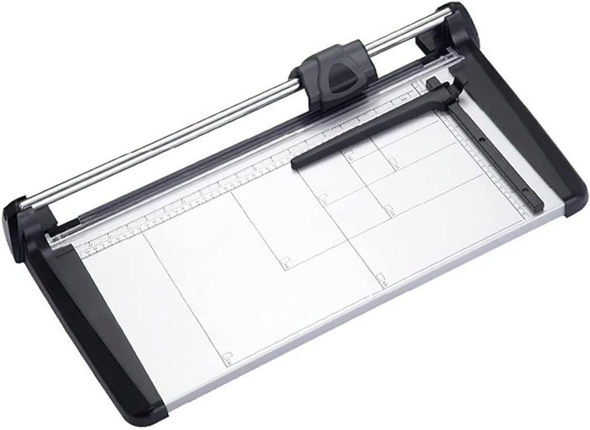 Papiersnijder Guillotine - Snijmachine A3 - Precisie Snijden - Robuust Metalen Ontwerp - A3 Formaat - Zilver