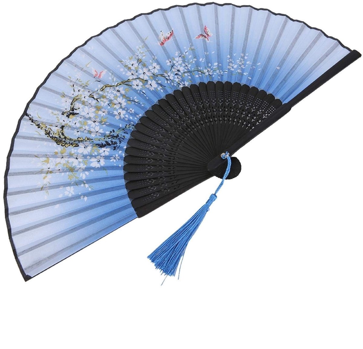 Dailygoods - Handgemaakte Zijden Bamboe Handventilator voor Dames