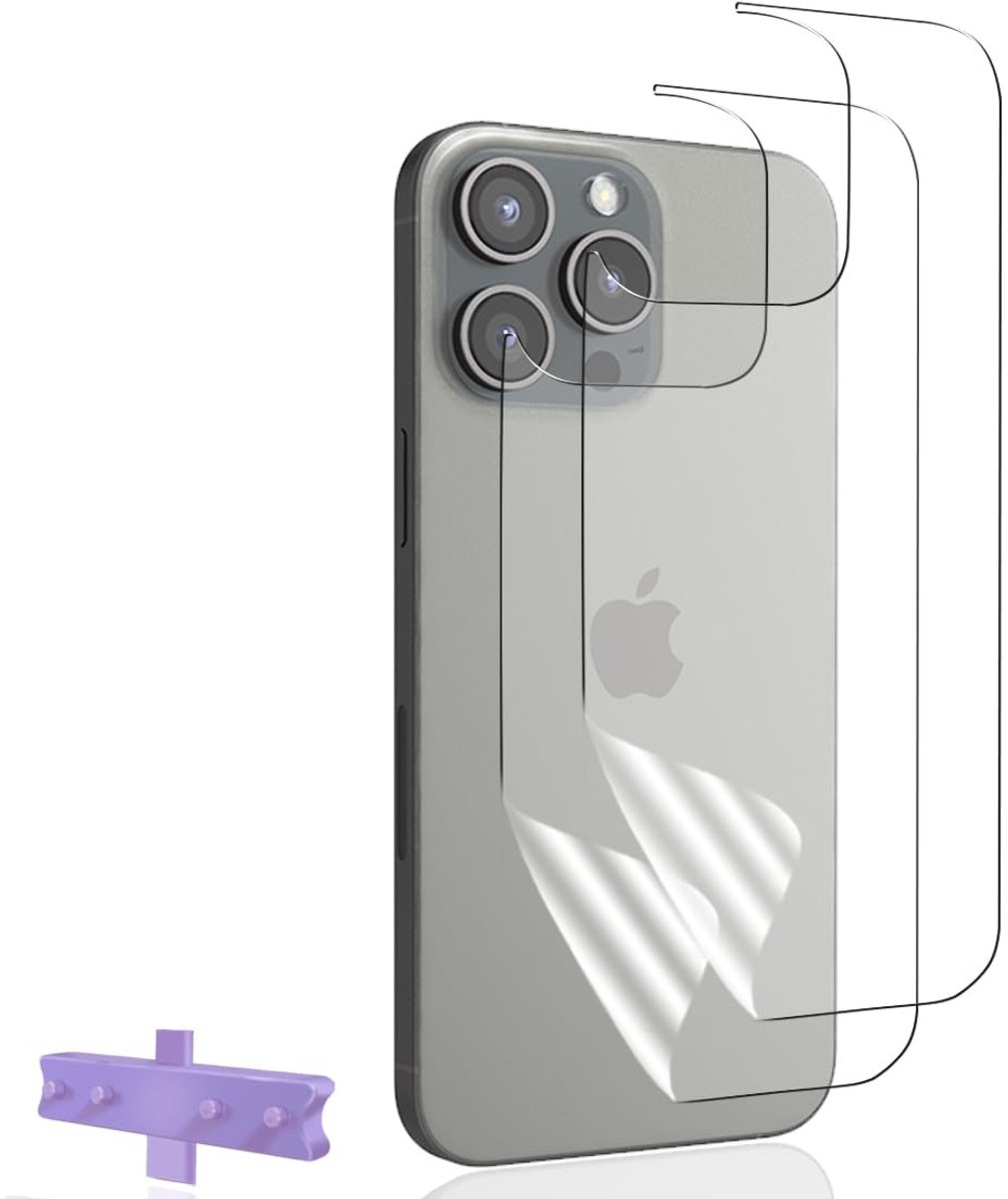 Dailygoods - TPU Beschermfolie voor iPhone 15 Pro Max, 2 Stuks