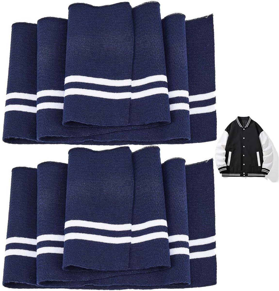Dailygoods - 2 Stuks Elastische Ribbing Stof voor Naaien en Kleding