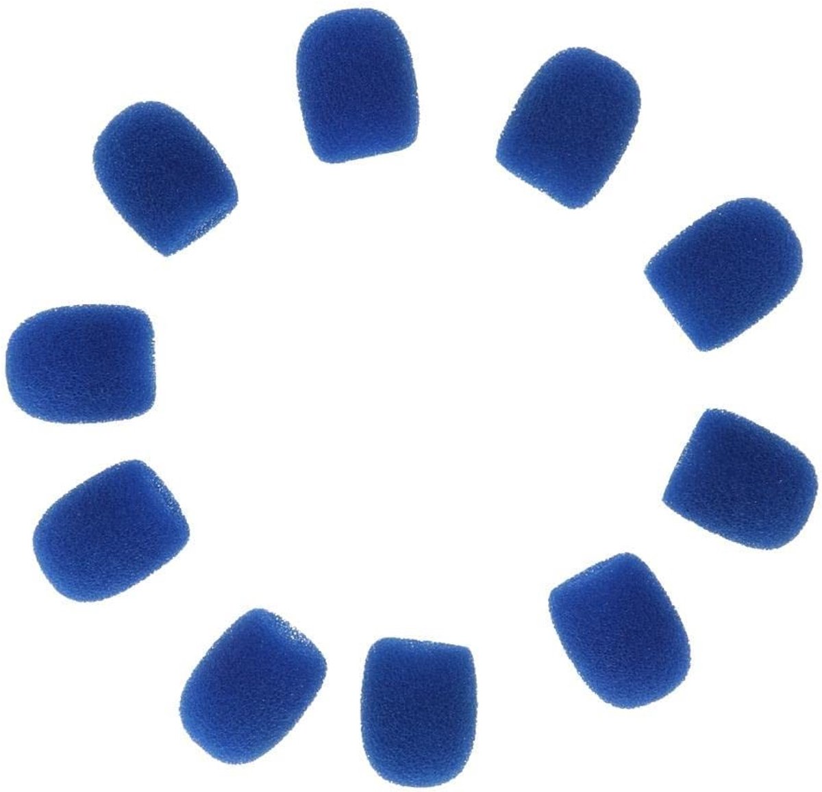 Dailygoods - Mini Microfoon Windscherm 10 Stuks - Blauw