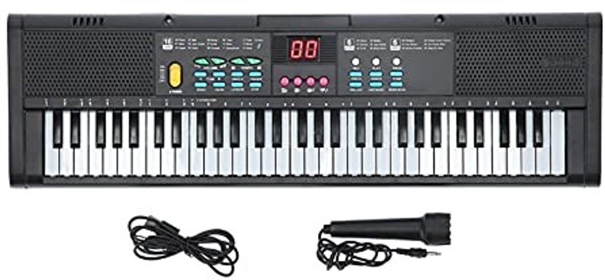 Dailygoods - Multifunctioneel Piano Toetsenbord met 61 Toetsen en Microfoon
