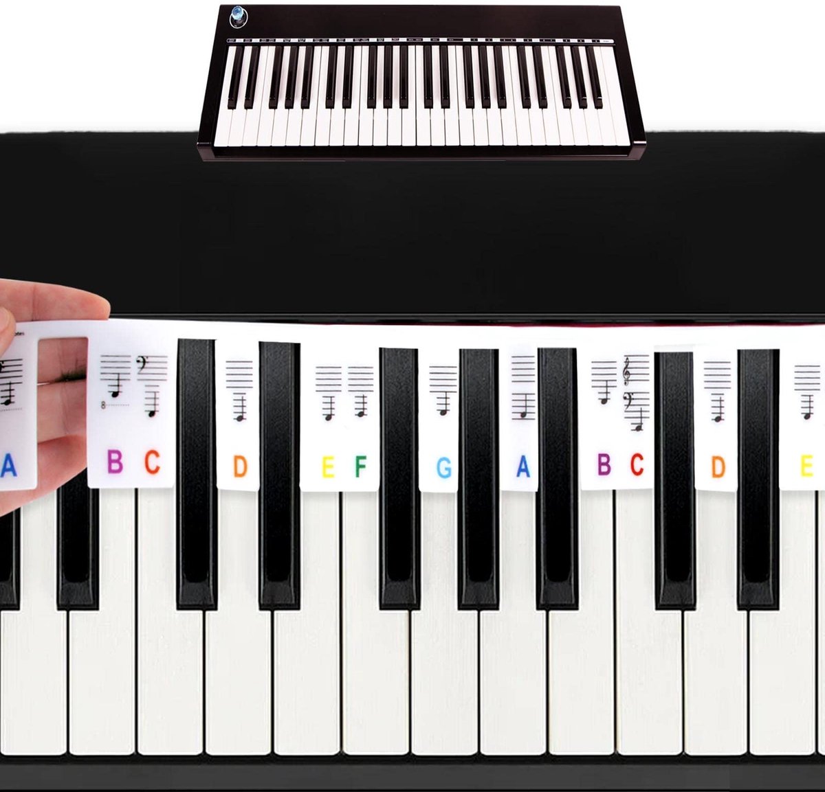 Dailygoods - Verwijderbare Notitielabels voor Pianotoetsenbord met 88 Sleutels