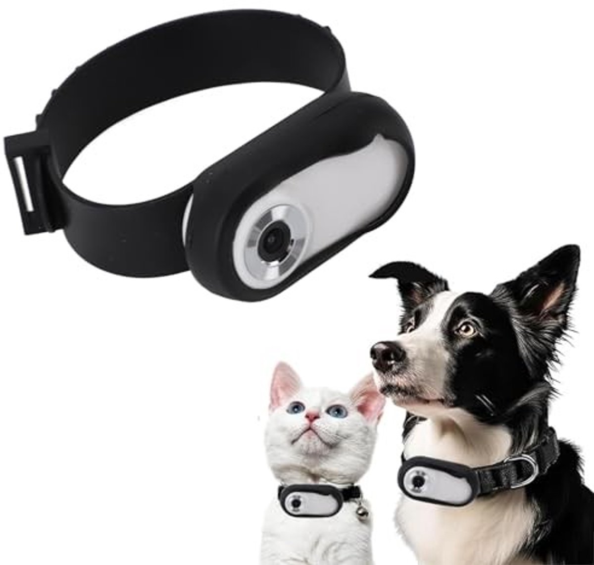 Dailygoods - HD 1080P Kattencamerahalsband met Groothoeklens