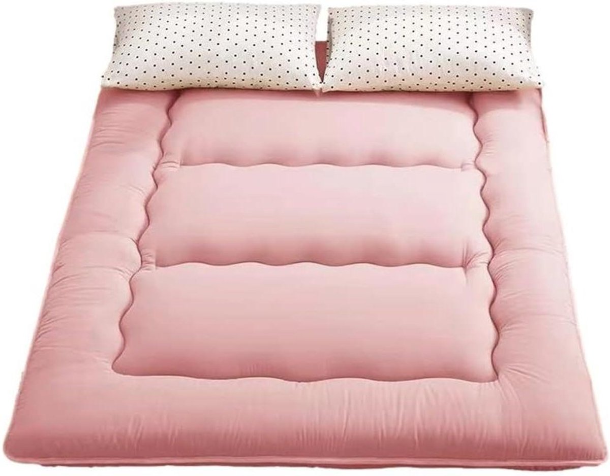 Vloer Matras - Opvouwbaar Bed - Comfortabel Slapen - Drukverlichtend Ontwerp - 200x220cm - Roze