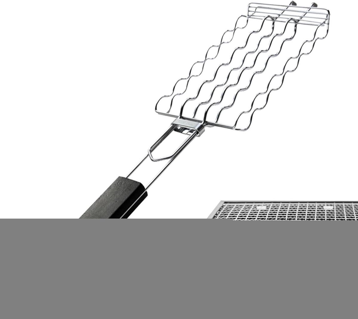 Grill Mand - BBQ Mand - Buiten Koken - Roestvrij Staal - 25.5 cm - Zilver