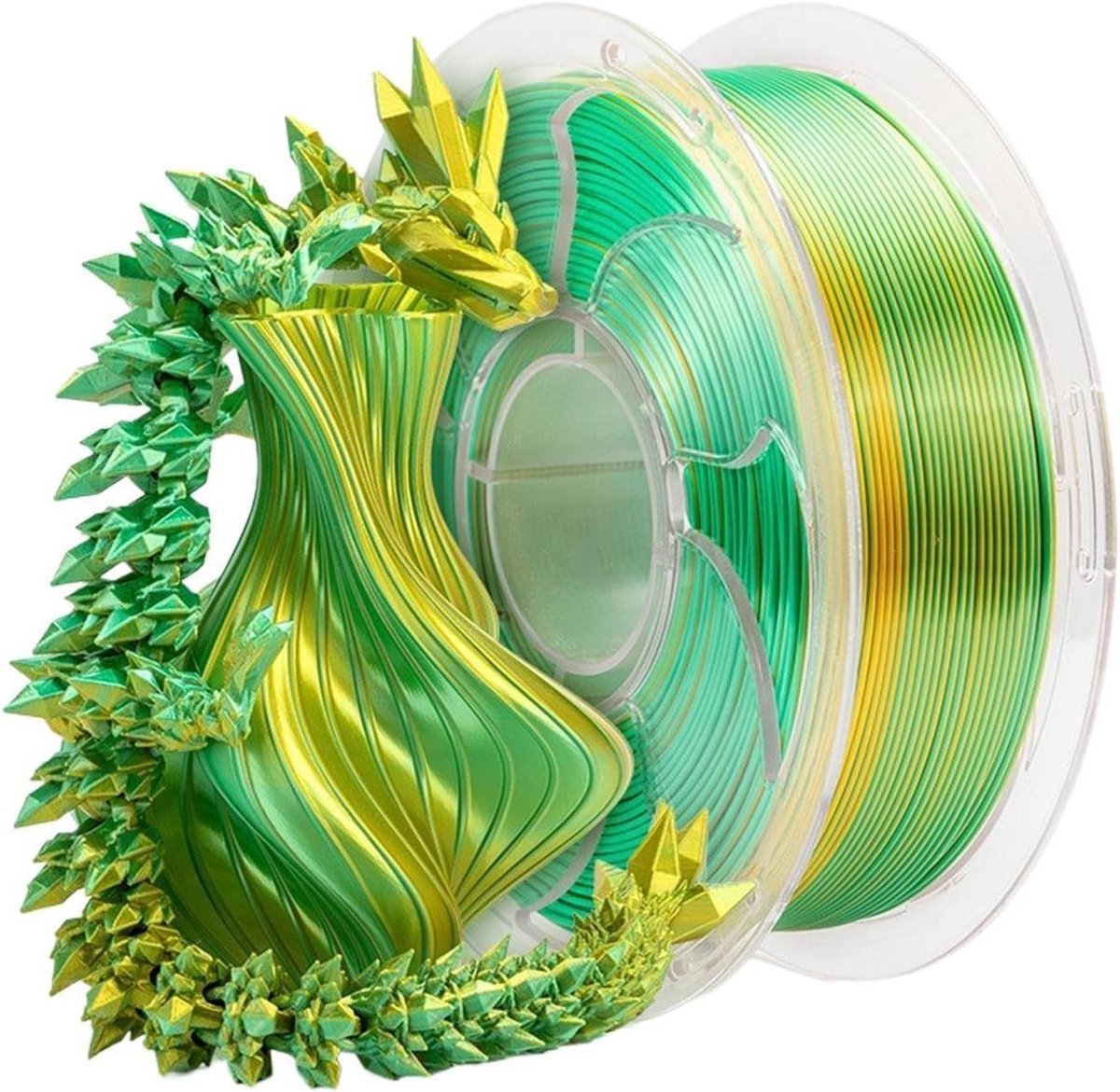 3D printfilament bundel - Tweekleurig printmateriaal - Modelbouw knutselen - Consistente extrusie - 1.0 Meter - Groen Oranje