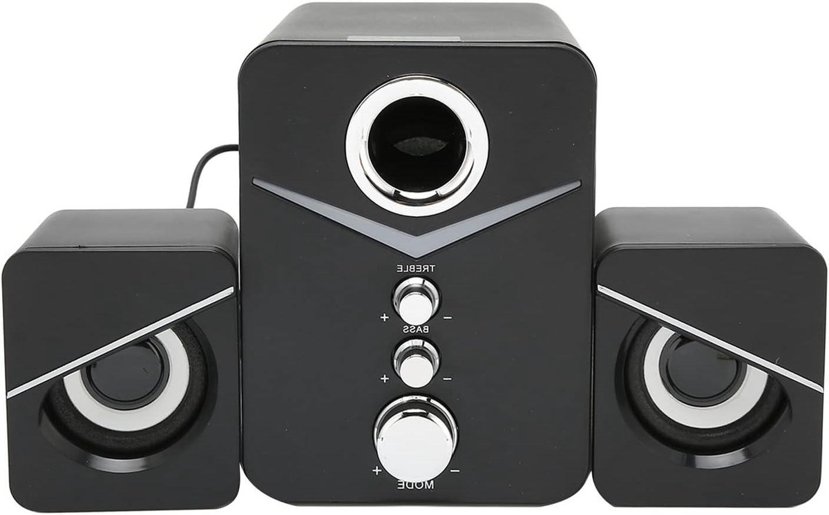 Computer Speaker - Desktop Geluid - Muziek en Gaming - 2.1 Kanaals Bass - 24 x 16 x 13 cm