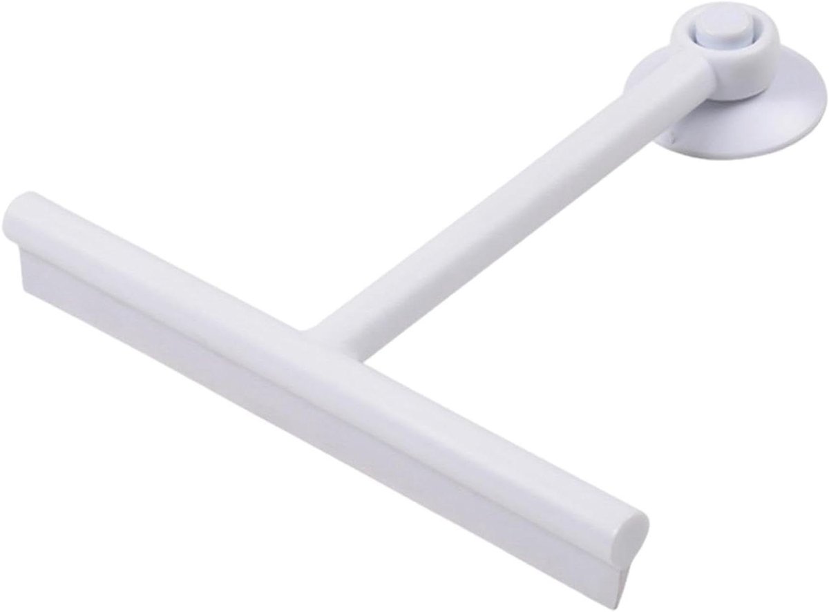 Glaswisser Raamreiniger - Tegelwisser Deurreiniger - Streeploos Schoonmaken - Zachte TPE Tip - 21.5 x 19.5 cm - Wit