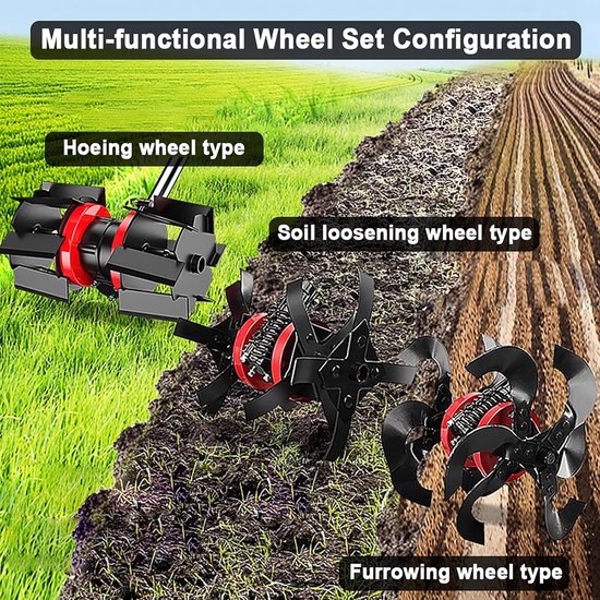 Tuinfrees Accessoire - Cultivator Hulpstuk - Grond Bewerken - Veelzijdig Metaal - 26 cm - Veelkleurig — afbeelding 2