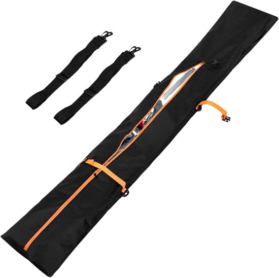 Skitassen - Snowboardtas Reistas - Wintersporter Uitrusting - Waterdicht Gevoerd Materiaal - 197 cm Lang - Zwart