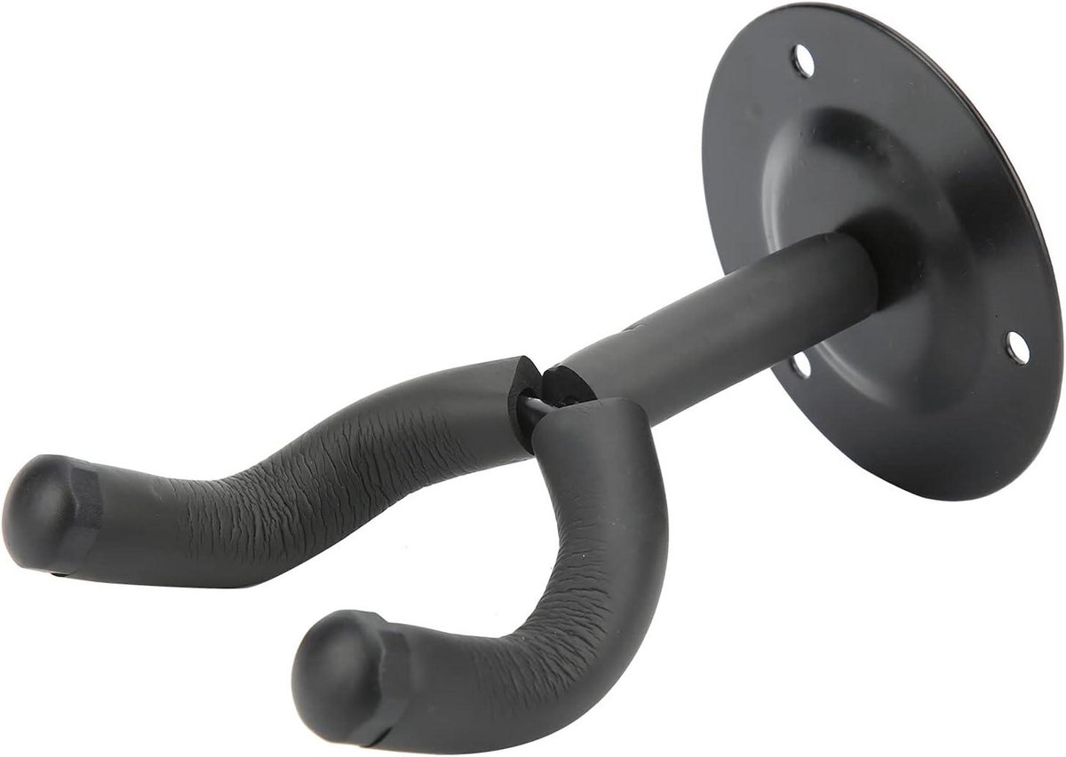 Gitaarhouder - Muziekinstrument hanger - Instrument presentatie - Beschermende sponslaag - 14 x 9 cm - Zwart