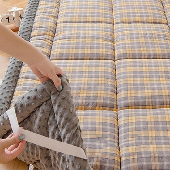 Japanse Vloermatras - Opvouwbaar Futon - Logeren en Slapen - Ademend en Comfortabel - 150 x 200 cm - Grijs — afbeelding 5