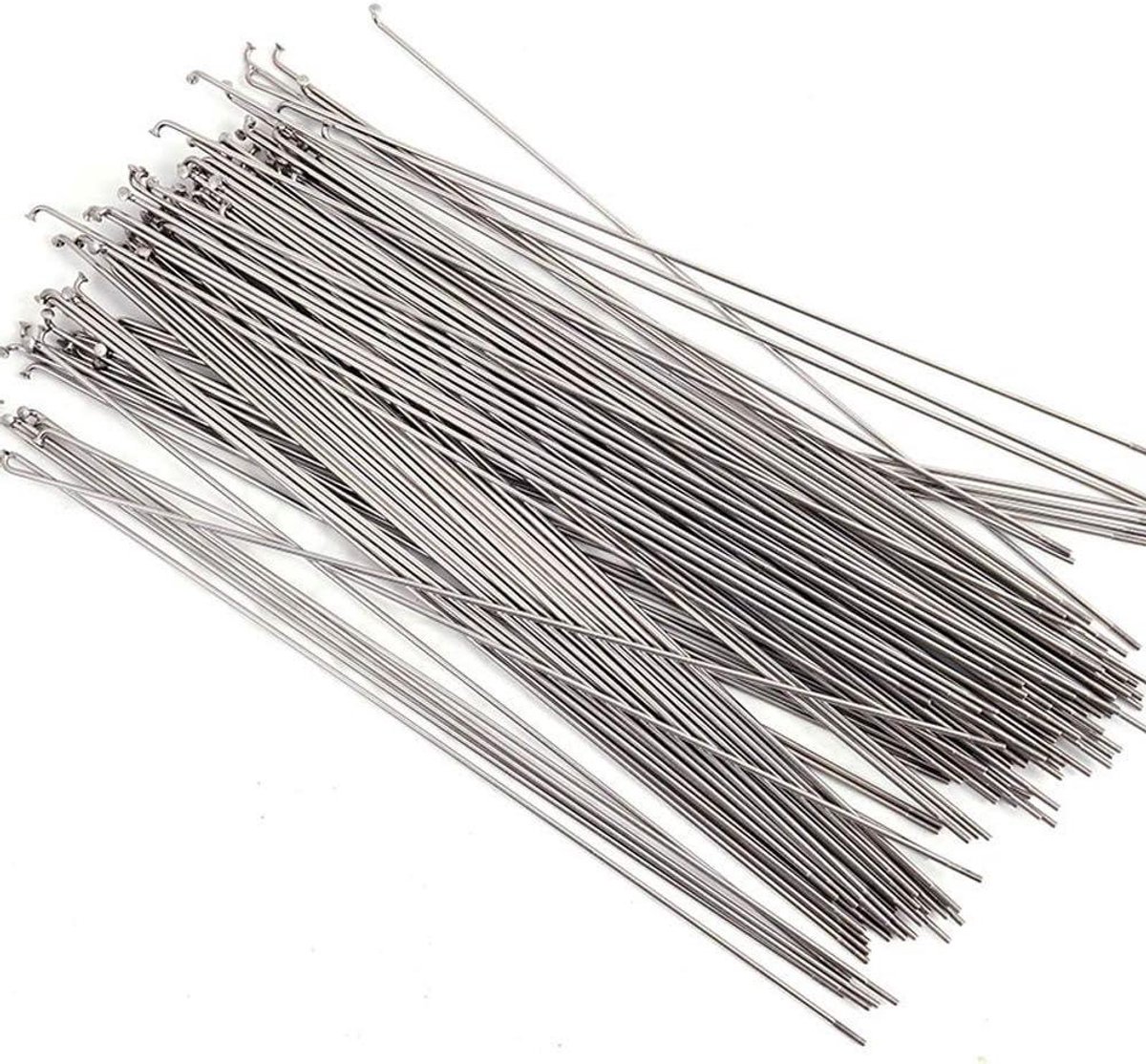 Fiets Spaken - RVS Spaak - Wiel Reparatie - Hoge Sterkte - 10 Stuks - Zilver