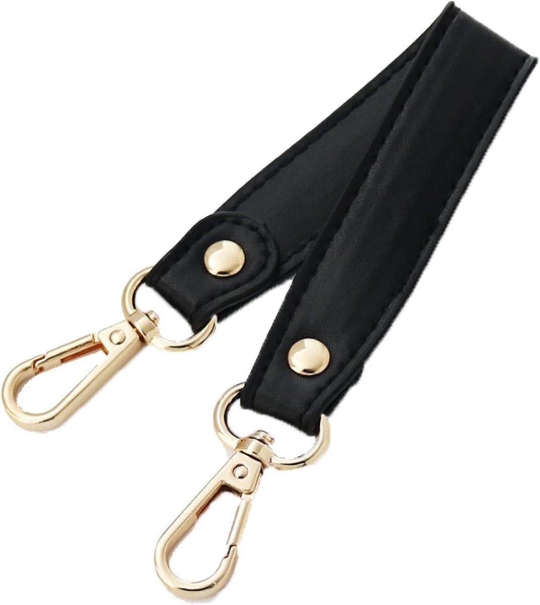 Ketting Schouderband Vervanging - Portemonnee Riem - Tassen Personaliseren - Comfortabele Brede Band - 28 cm - Zwart Goud