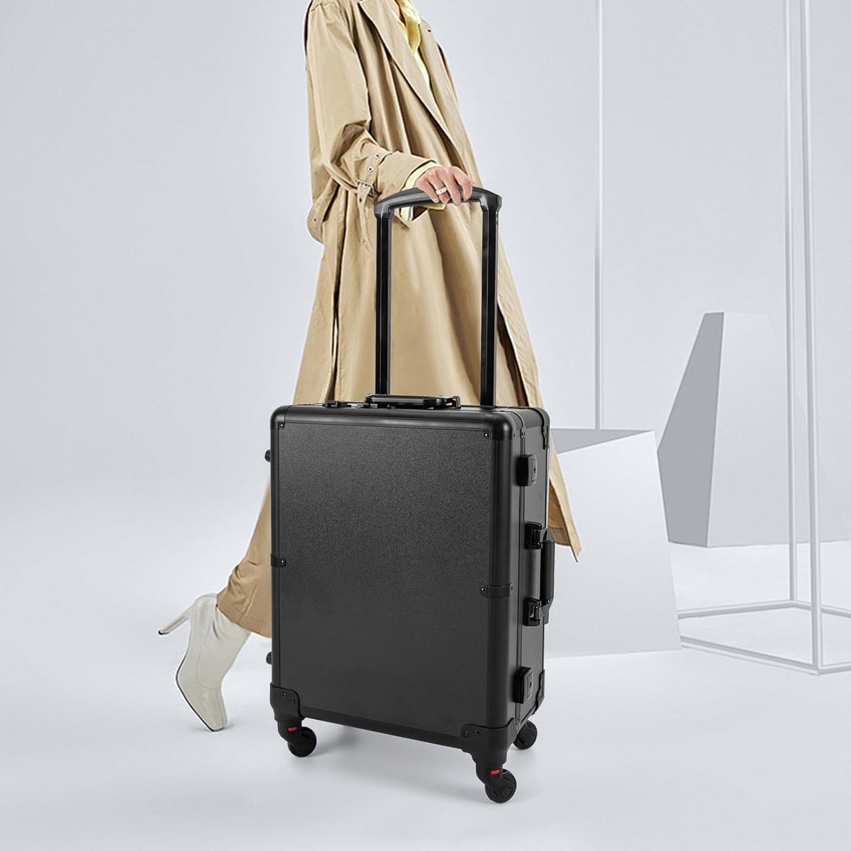 Make-up Koffer - Cosmetica Trolley - Mobiel Werken - Met Verlichting - 21 Inch - Zwart