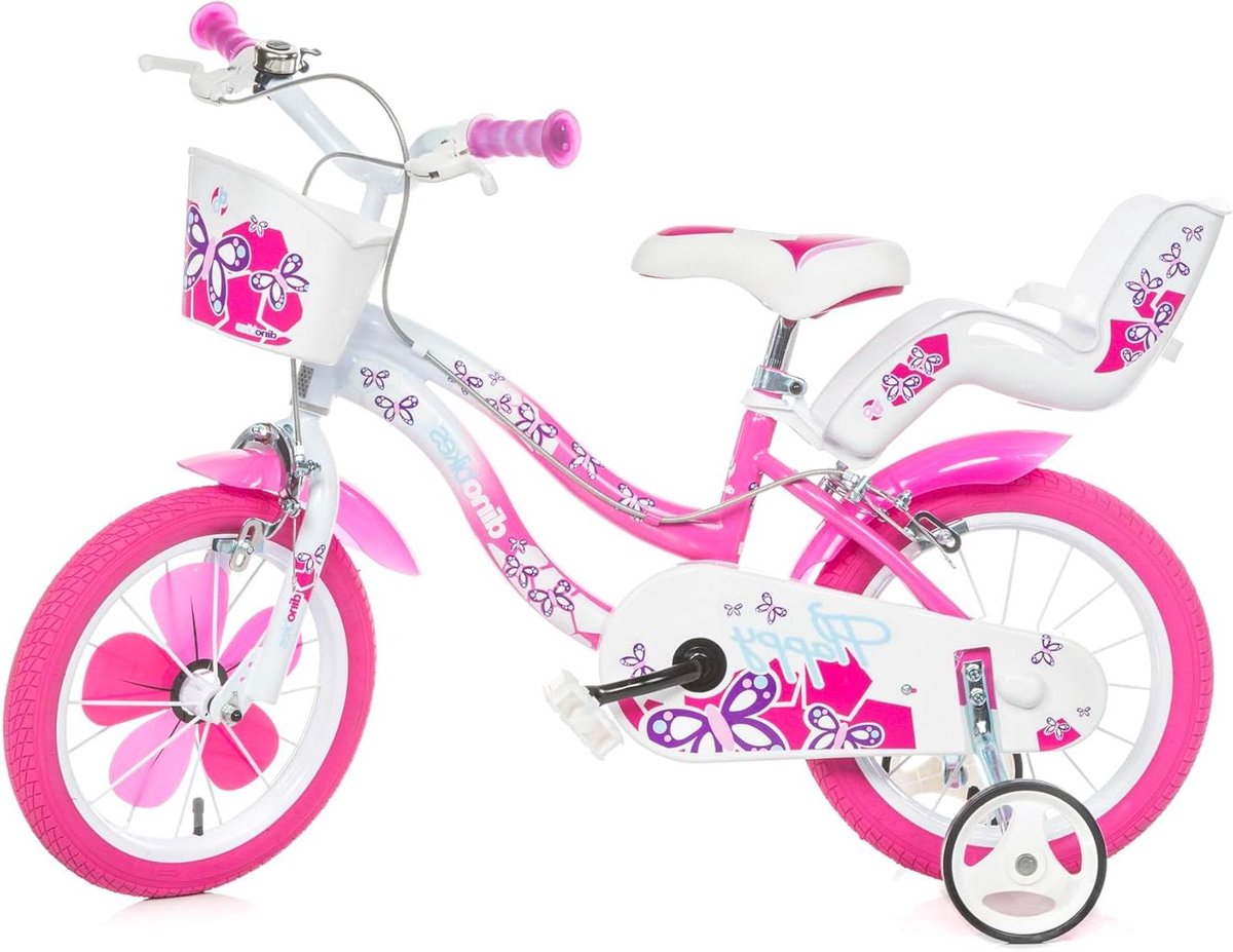 Kinderfiets Meisjesfiets Leren Fietsen Met Zijwieltjes 14 Inch Roze
