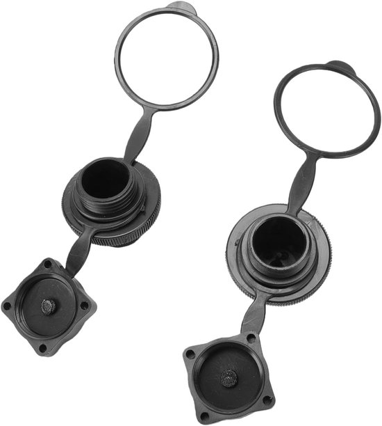 Ventieldopjes Luchtmatras - Ventielpluggen Set - Opblaasbare Boot Reparatie - Schroefdraad Veilige Afdichting - 2 Stuks - Zwart — afbeelding 3
