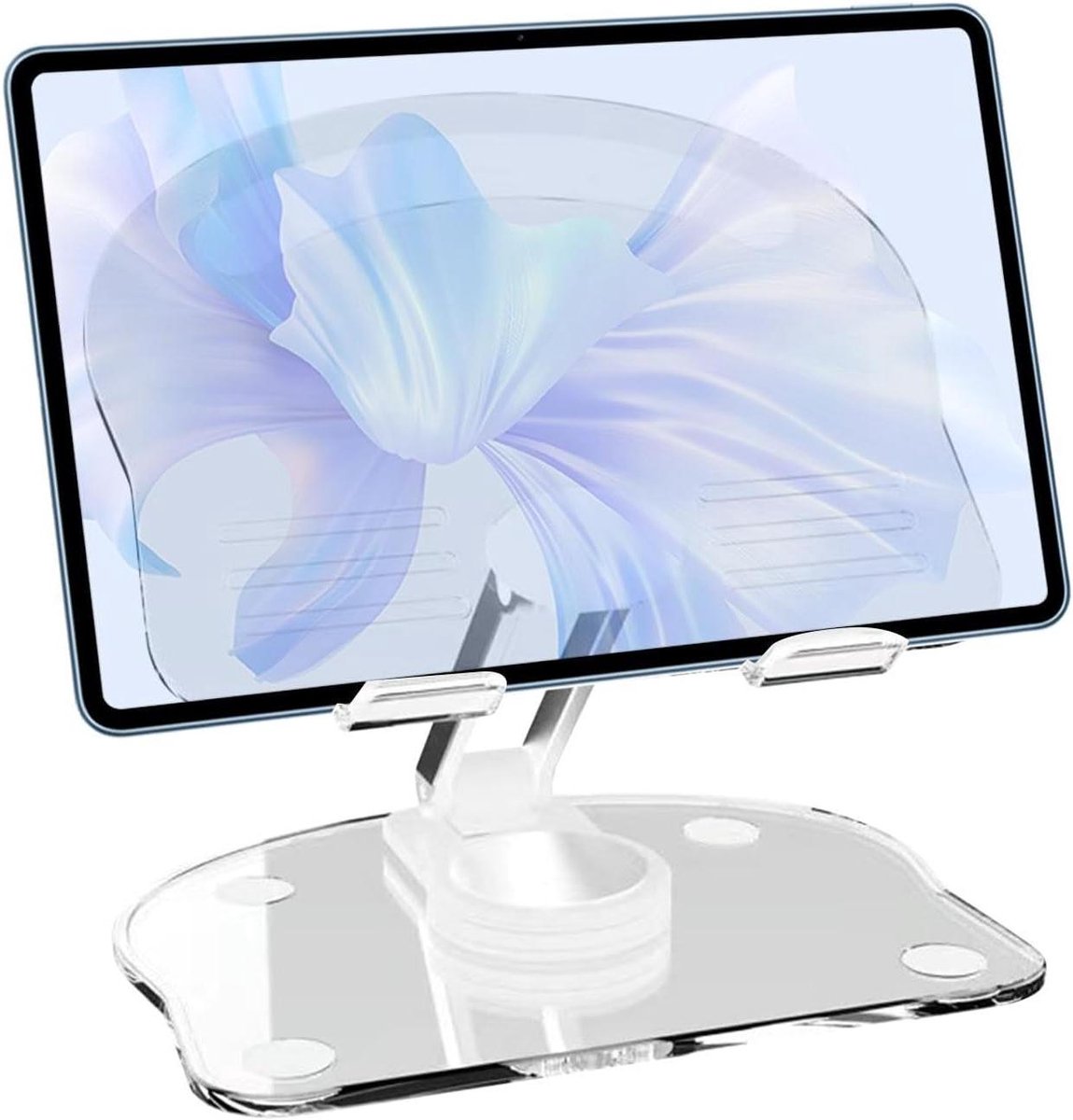 Tabletstandaard - Bureaustandaard - Handsfree Gebruik - 360 Graden Draaibaar - 4.7-13 Inch - Wit
