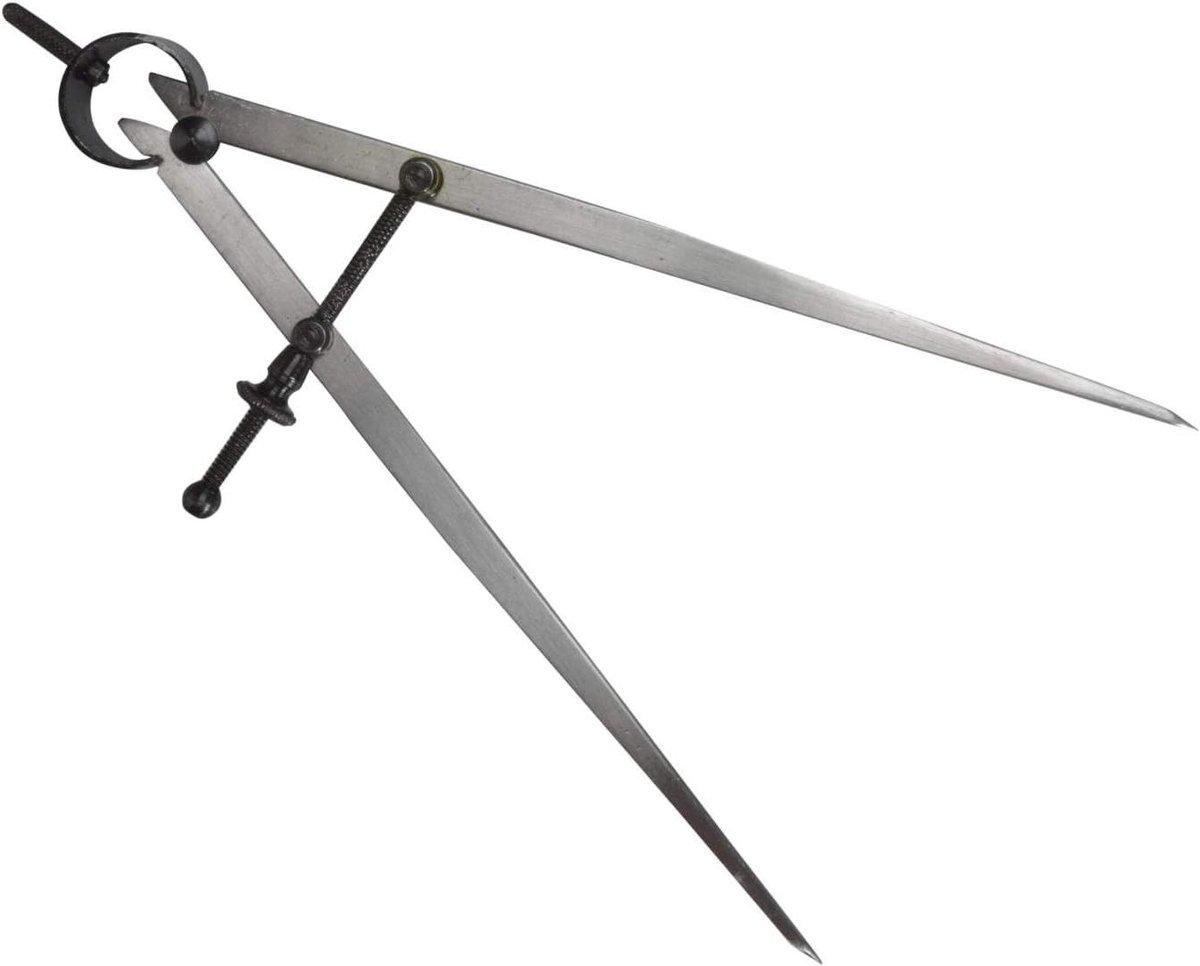 Verende Passer - Meetinstrument - Nauwkeurig Meten - Fijnafstelling Schroef - 200mm - Metaal