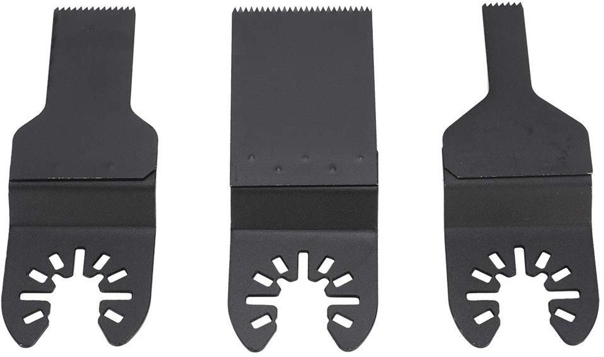 Dailygoods- Multitool Blad 3 Stuks - Hoog Koolstofstaal - Precisiezaagtanden - Snijgereedschap voor Metaal/Hout/Kunststof - 10mm/20mm/34mm - Lange Levensduur - Zaagblad