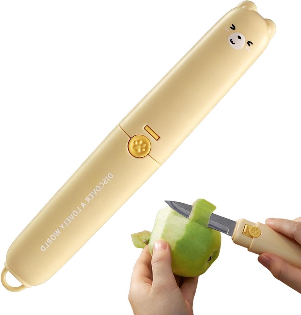 Aardappelschiller - Groente Dunschiller - Voedsel Bereiden - Dubbelzijdig Ontwerp - 20 cm - Geel