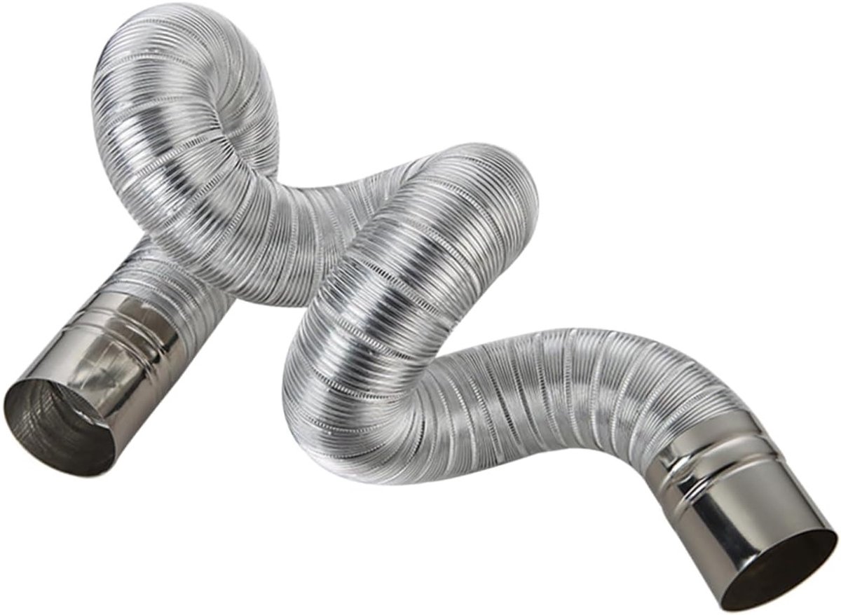 Flexibele Rookafvoer voor Verwarmingskachels - Aluminium, RVS en Toebehoren voor Thuisgebruik, Ideaal voor Kachels en Schouwen