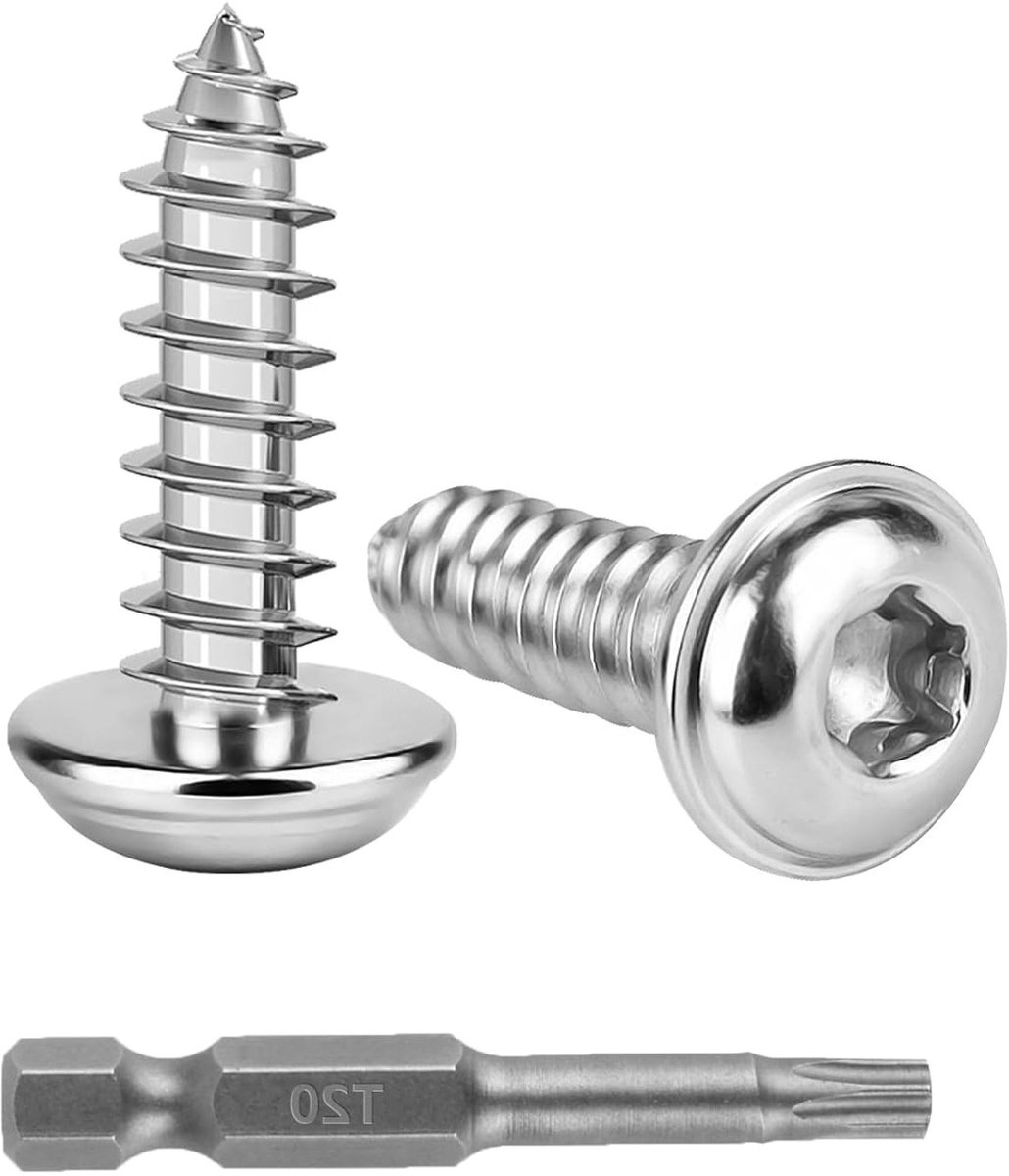 150 stuks roestvrijstalen zelftappende schroeven M4 x 12 mm voor hout en metaal, inclusief T10 boor en TORX-kop