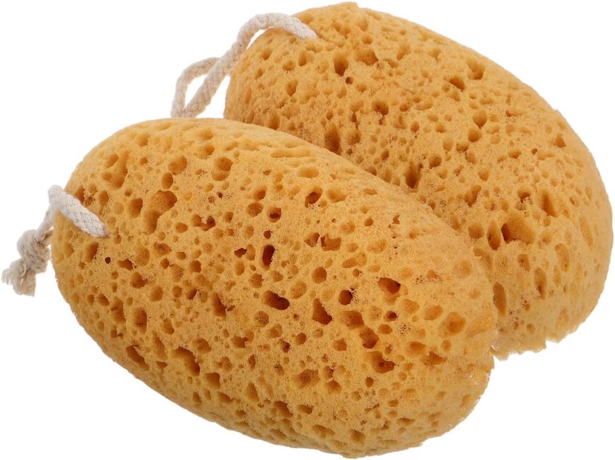 Bad Sponzen - Douche Spons - Lichaam Reinigen - Zachte Diepe Reiniging - 2 stuks - Khaki