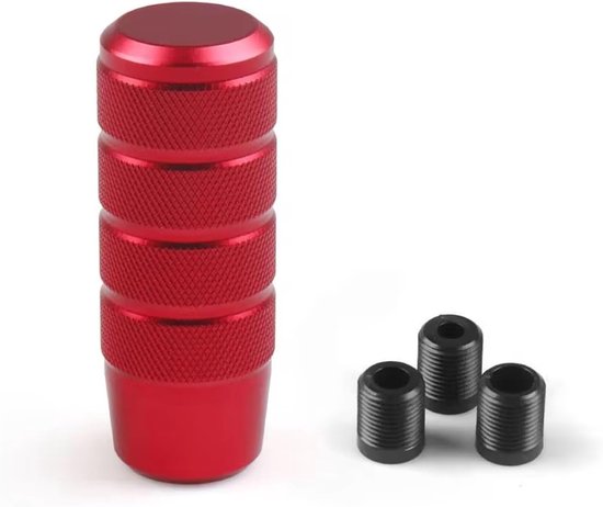 Schakelpookknop Aluminium - Versnellingspook Handmatig - Auto Interieur Tuning - Universele Pasvorm - 95MM Lengte - Rood — afbeelding 3