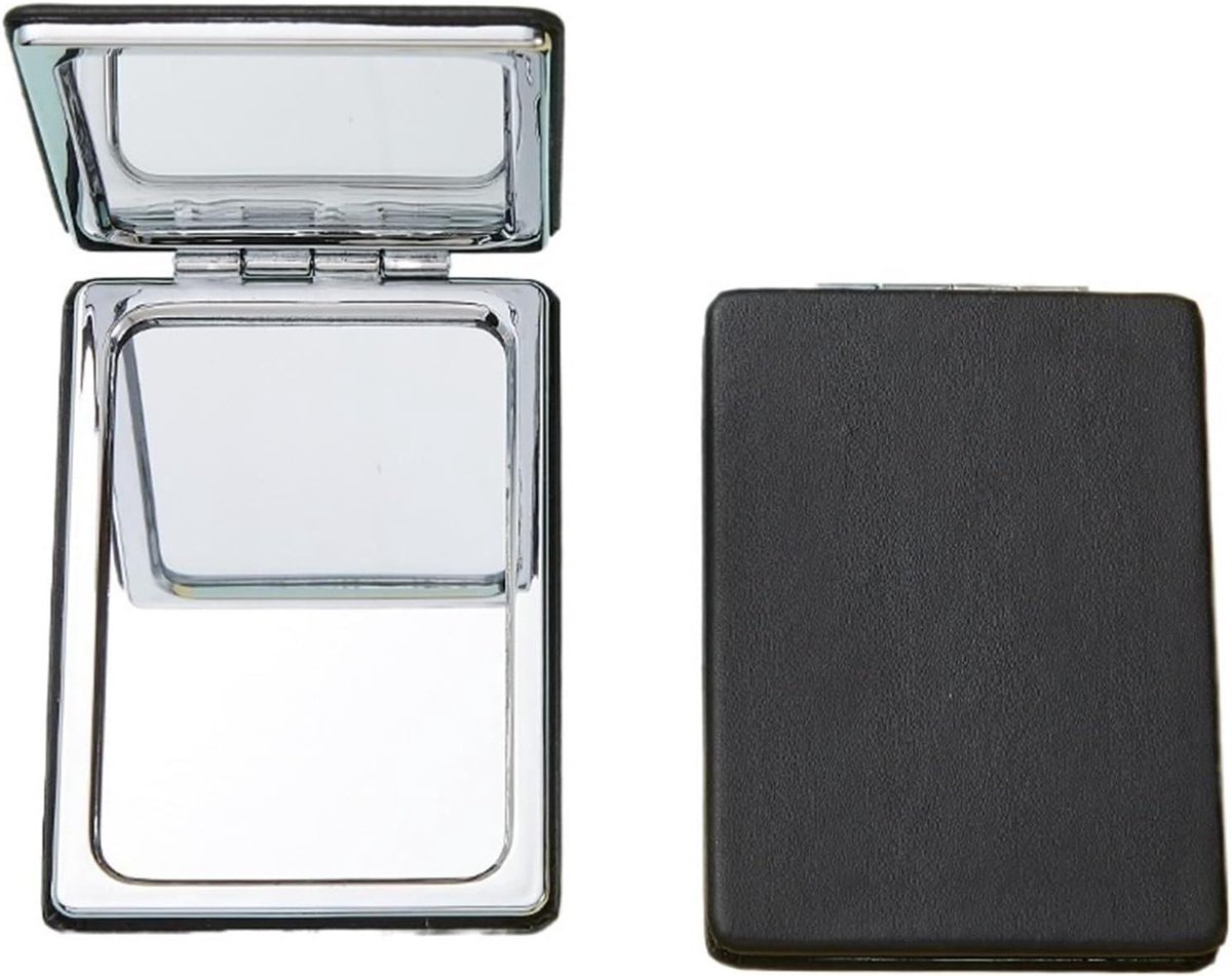 Draagbare dubbelzijdige spiegel voor make-up en verzorging, vervormingsvrij en compact